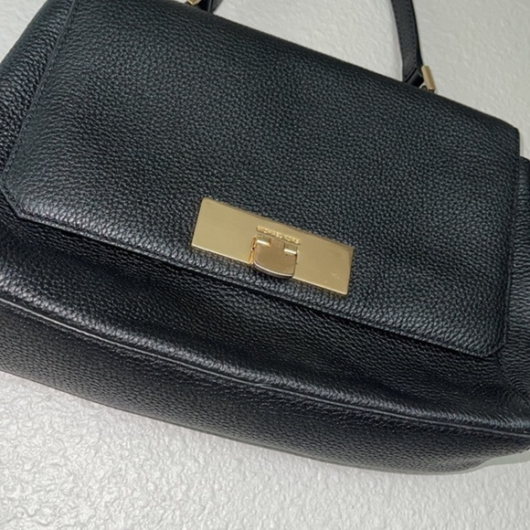 Michael Kors “Callie” black Flap Satchel - Picture 2 of 7